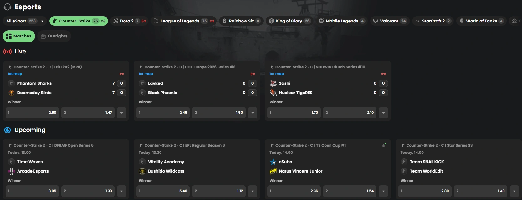 esport vadhållning betblast
